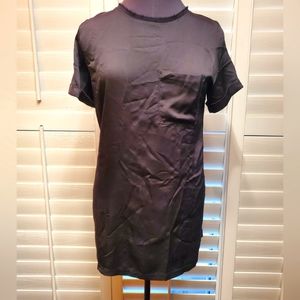 Zara black satin t-shirt dress size M
